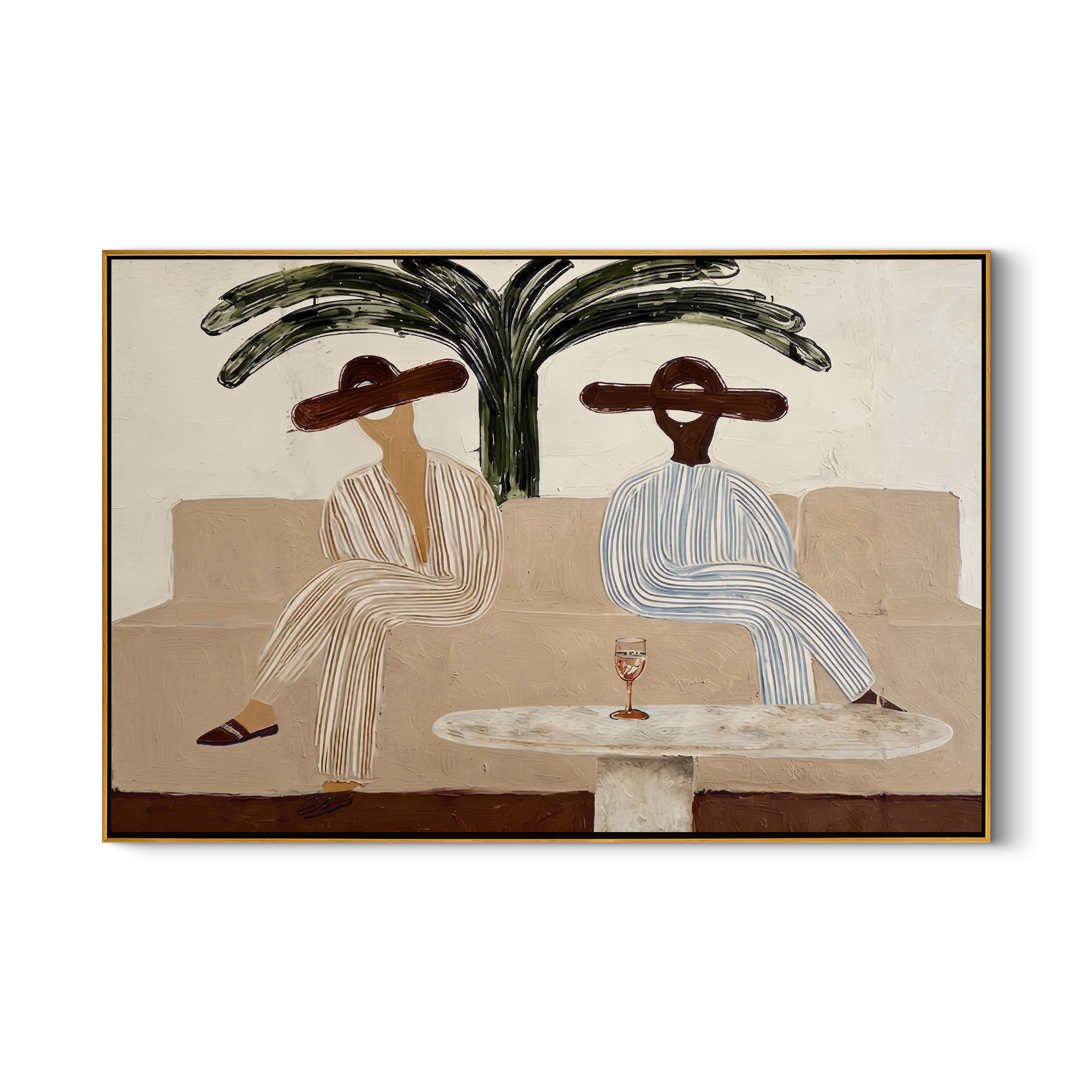 Palm - wood background product view