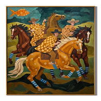 Stampede - wood background product view
