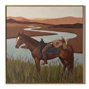 Saddle - wood background product view