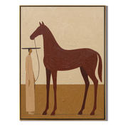 Horse - wood background product view