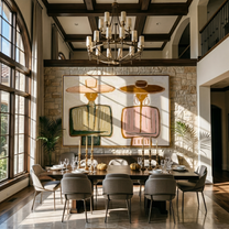Pink Stands Beside Olive — Olive Pink Western Pair Painting | Modern Figurative Horizontal Wall Art – brown and white modern figurative vintage americana art, horizontal hand-painted canvas art – view 6
