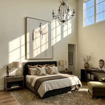 Pale Horse Holds Shadow — gray and brown modern figurative vintage americana art, set of 2 hand-painted canvas art – view 3