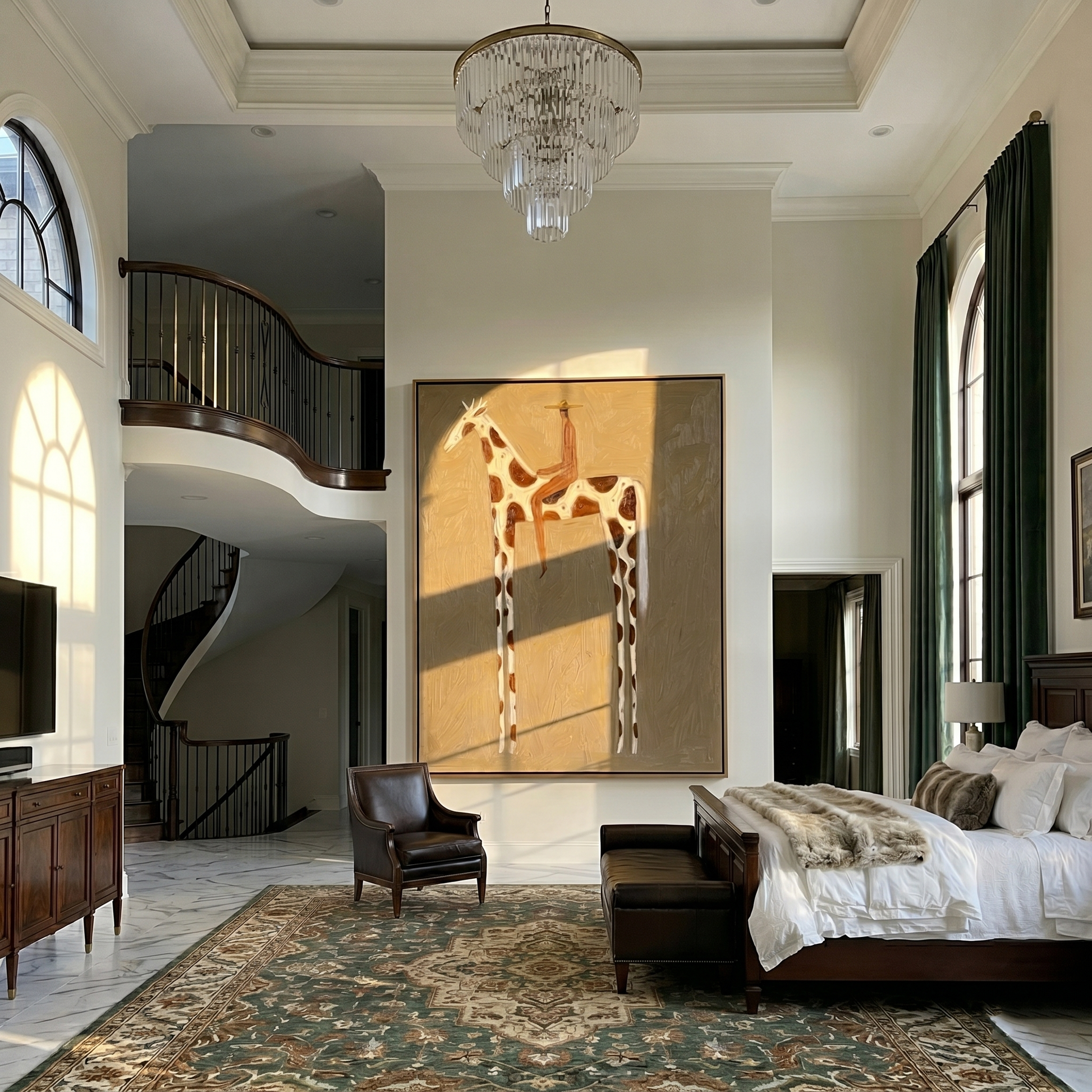 Brown Spots Carry Quiet — brown modern figurative vintage americana art, set of 2 hand-painted canvas art – view 5