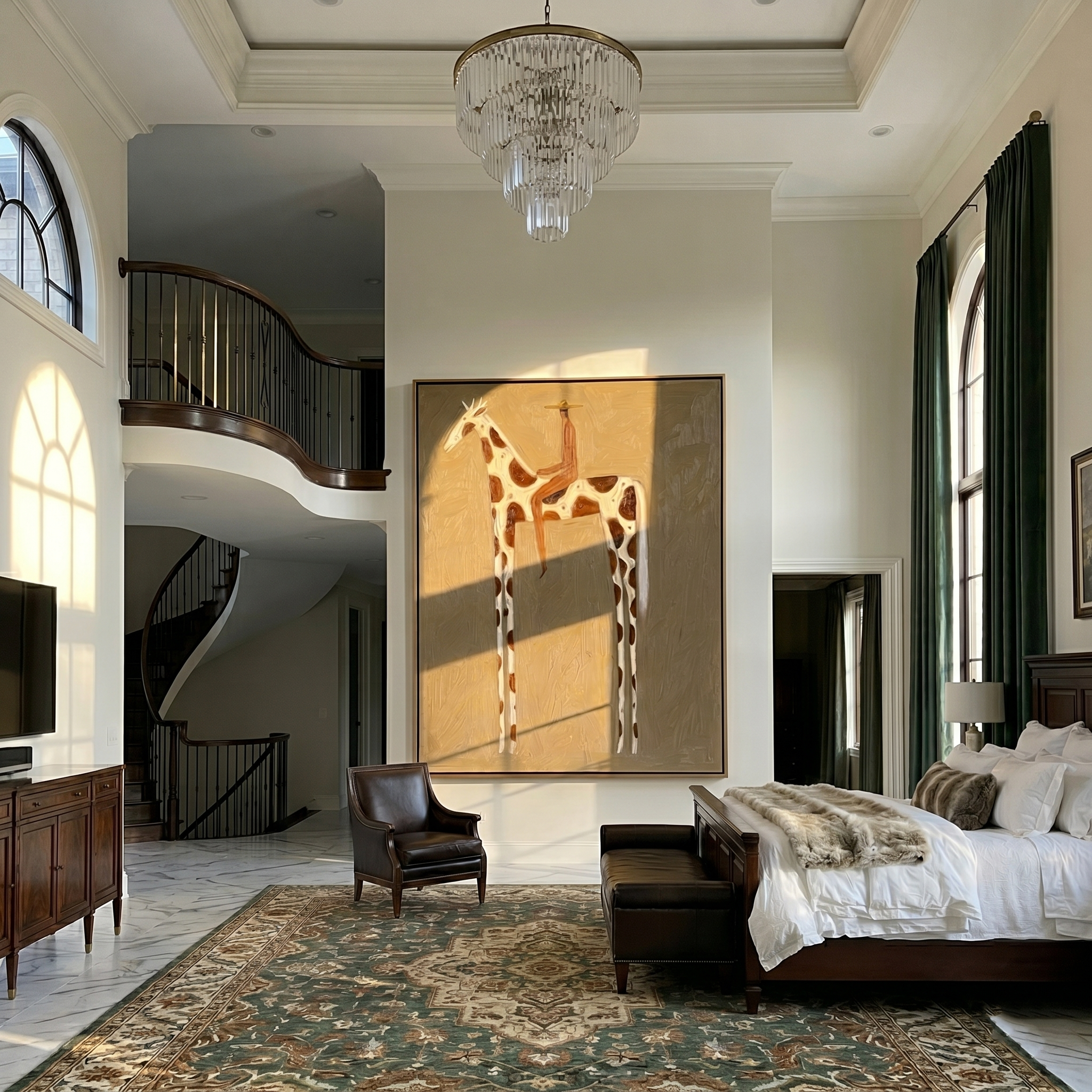 Brown Spots Carry Quiet — brown modern figurative vintage americana art, set of 2 hand-painted canvas art – view 5